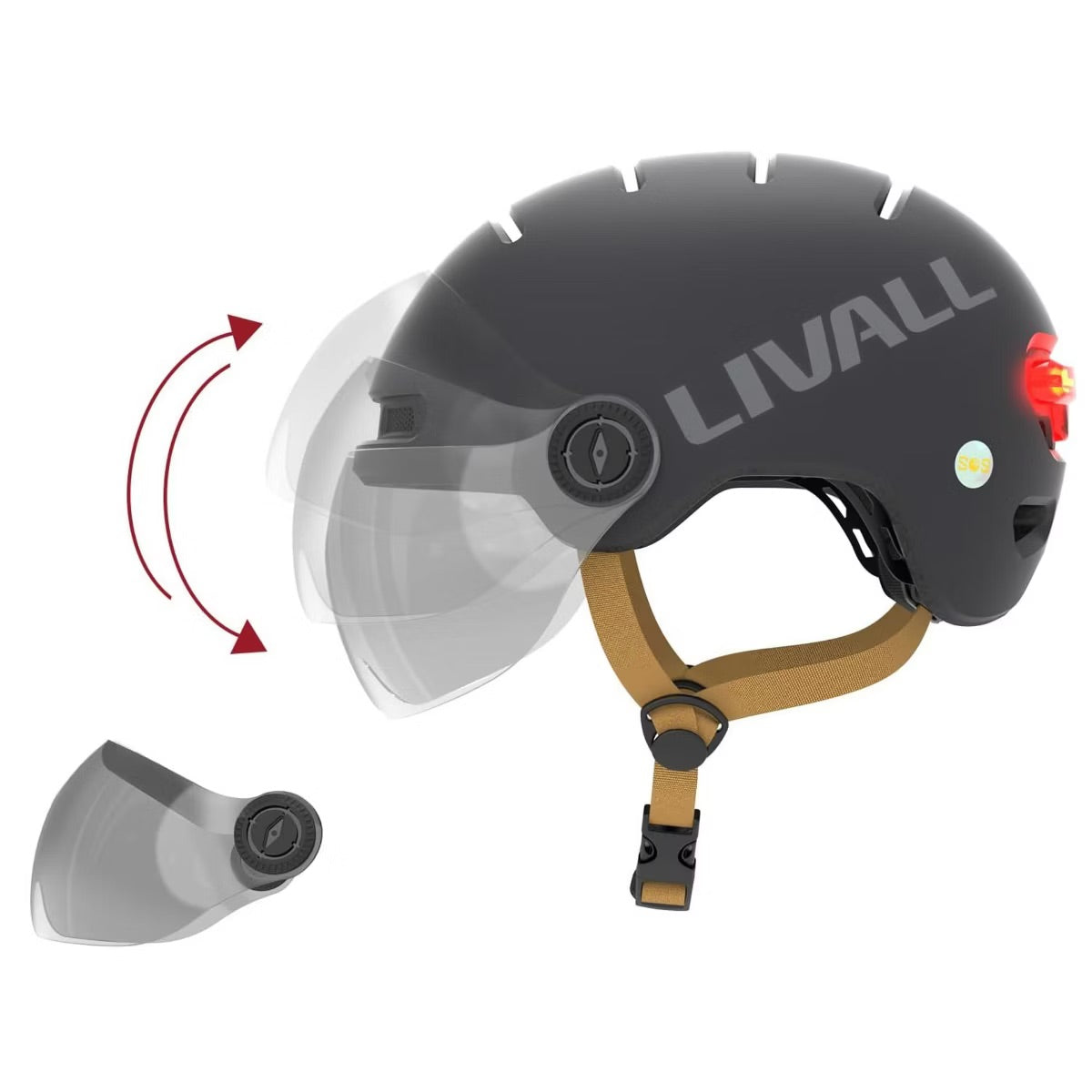 L23 Cycling Smart Helmet with Removable Visor