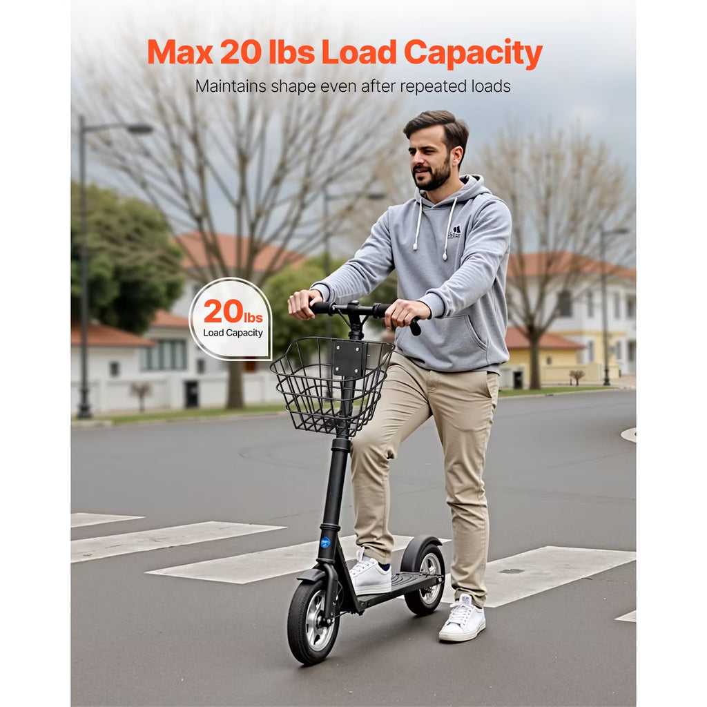 Front Bike Basket, Electric Scooter Basket with Fixed Bracket